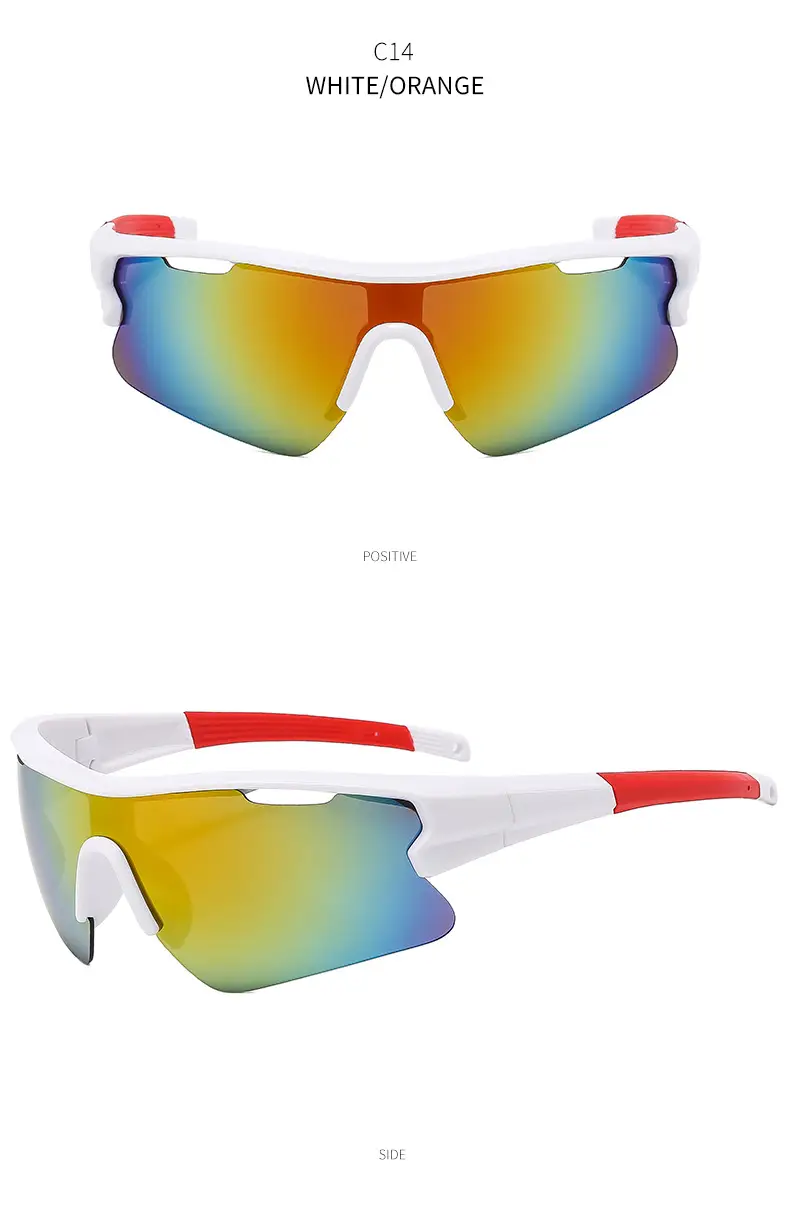 Men's Yellow Sunglasses with Big Frame & Windproof Design — feature 28