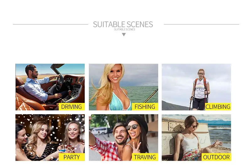 Men's Yellow Sunglasses with Big Frame & Windproof Design — feature 5