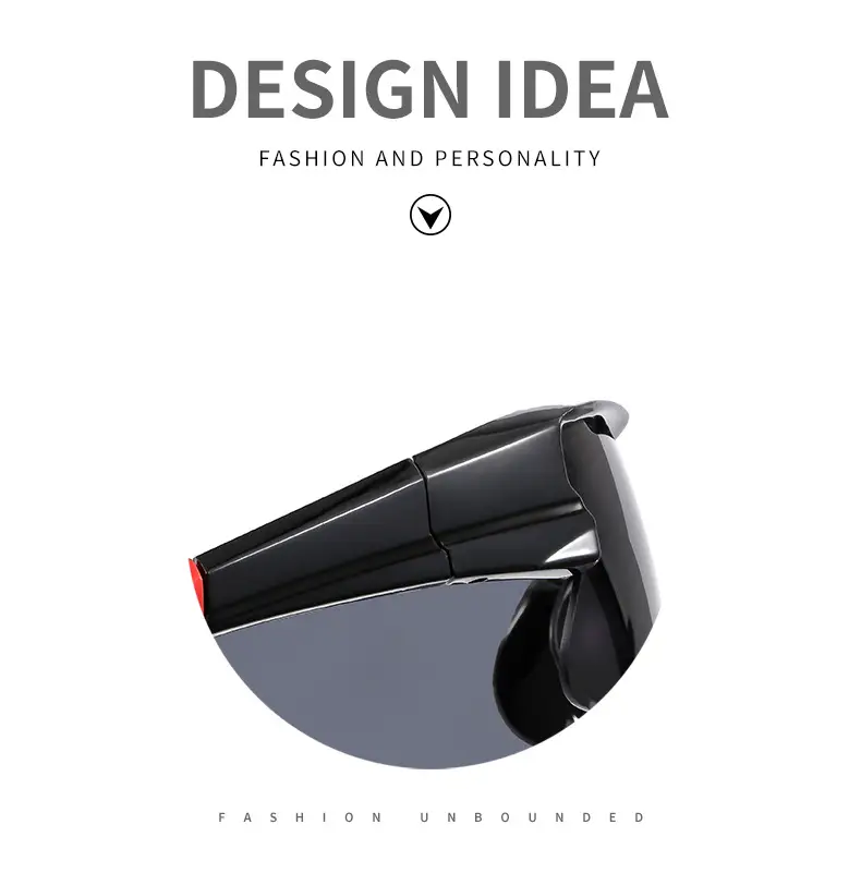 Men's Yellow Sunglasses with Big Frame & Windproof Design — feature 7
