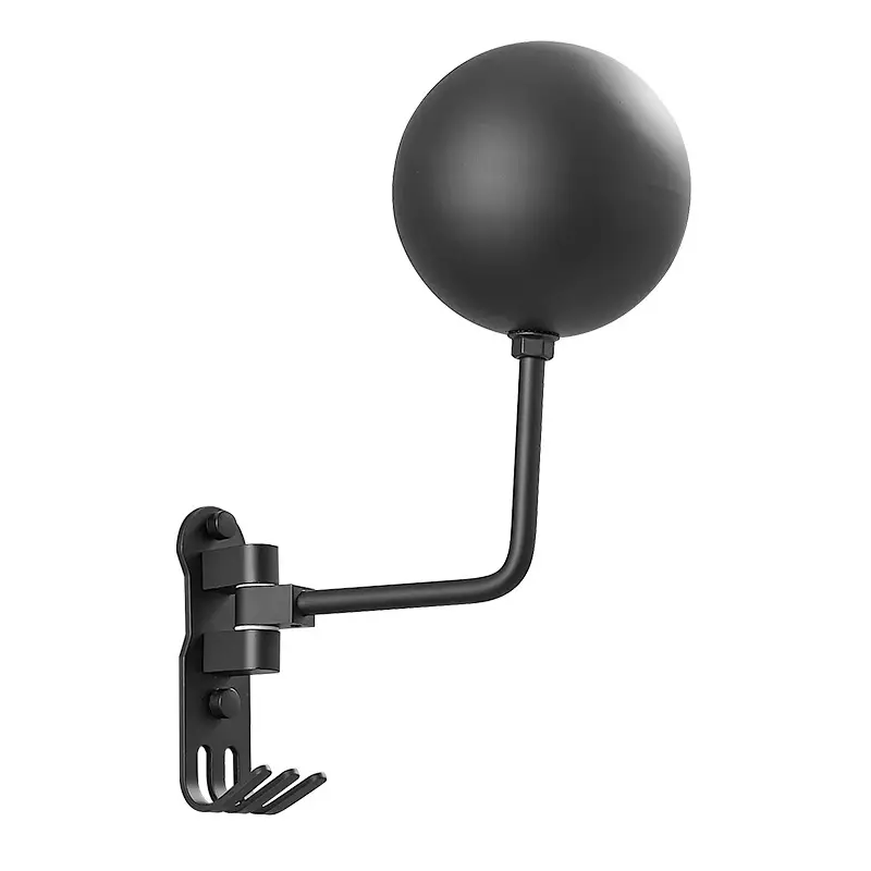 Wall Mountable Helmet Rack 180° Turn Black Metal - Image 14