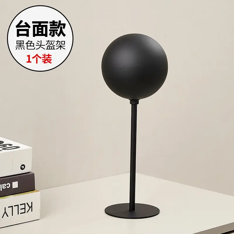 Wall Mountable Helmet Rack 180° Turn Black Metal - Image 6
