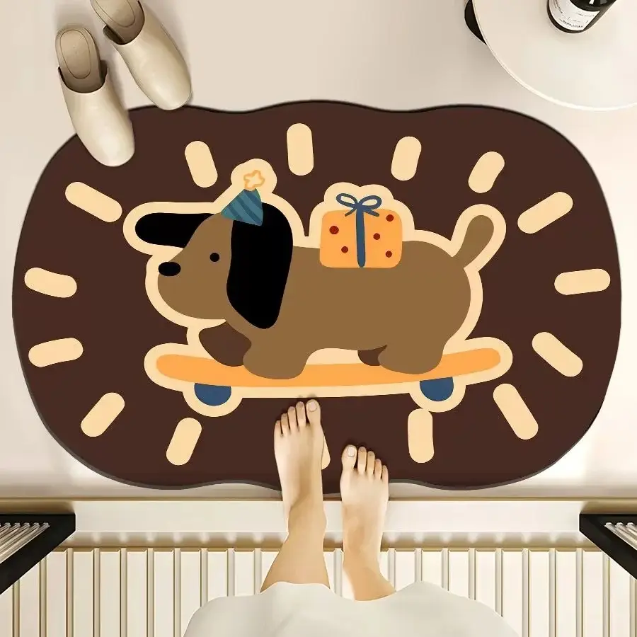Cartoon Dog Bear Floor Mat Water Absorbent Quick-Drying — feature 11