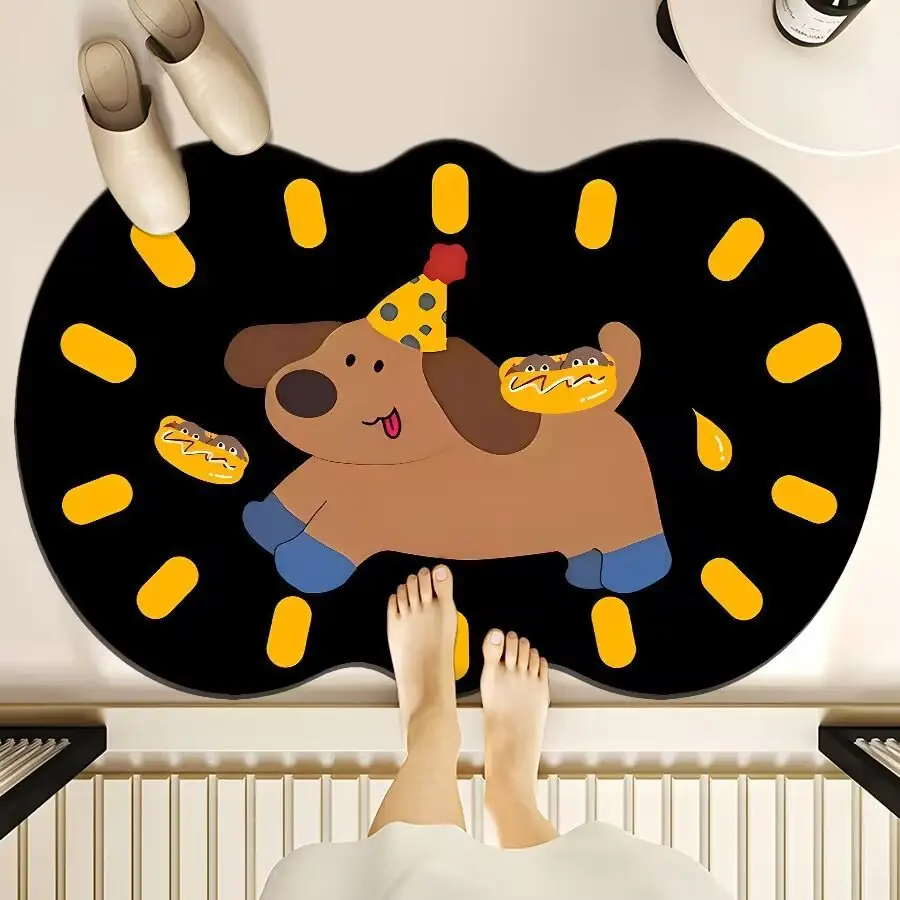 Cartoon Dog Bear Floor Mat Water Absorbent Quick-Drying — feature 14