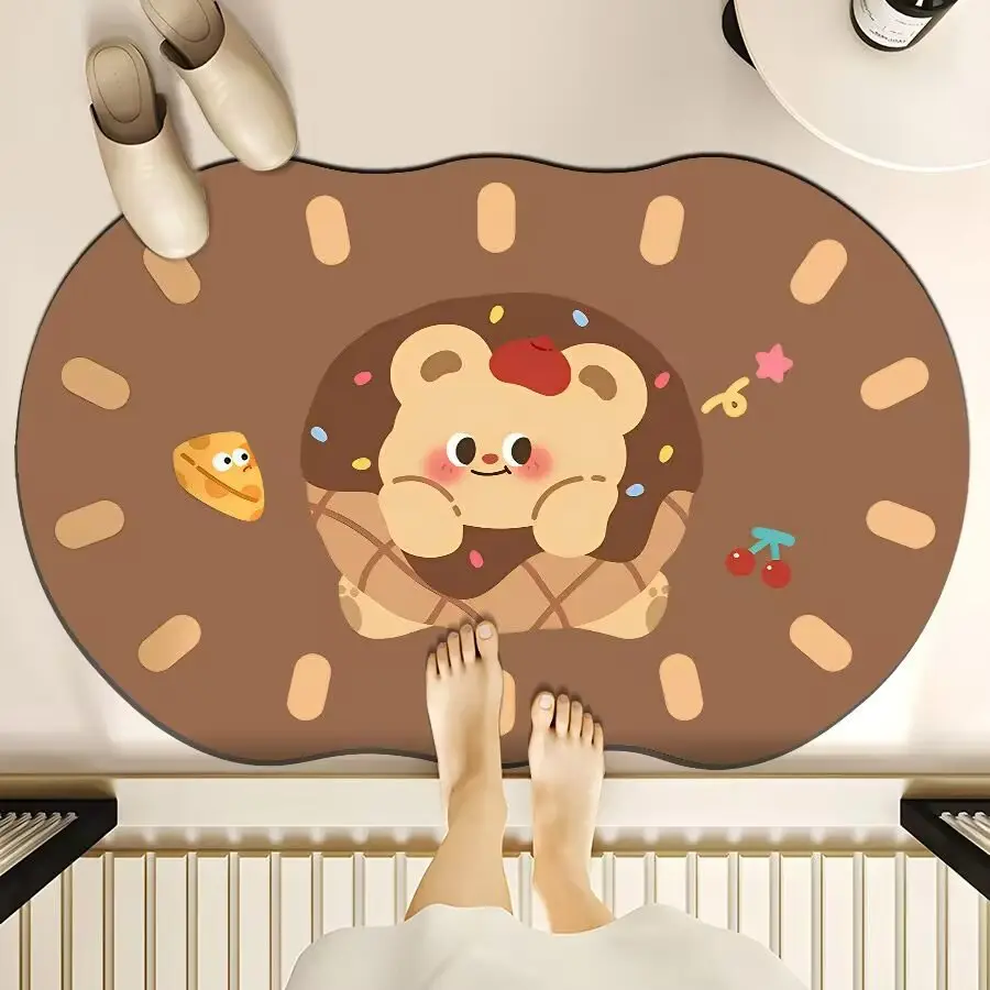 Cartoon Dog Bear Floor Mat Water Absorbent Quick-Drying — feature 15