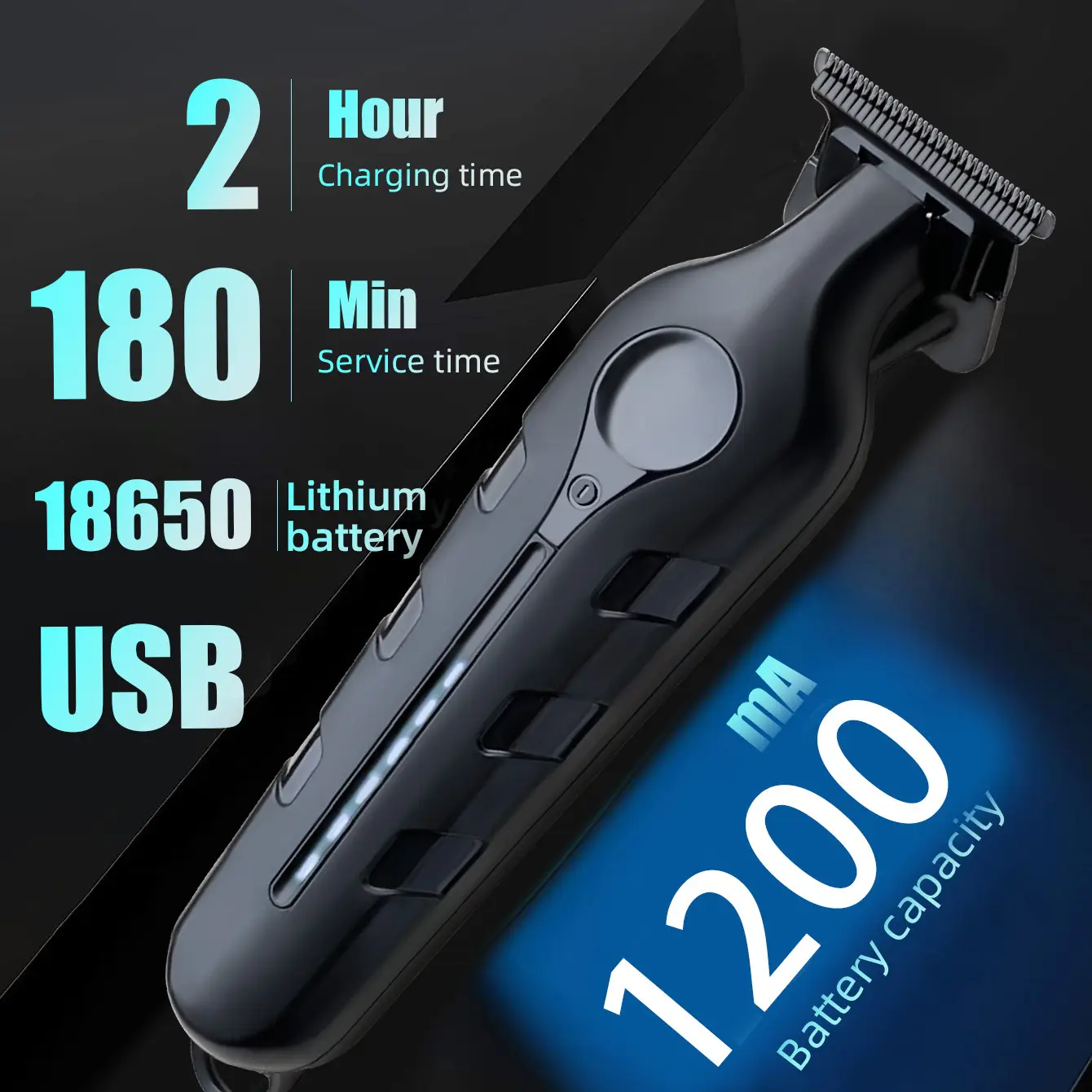 2024 Electric Hair Clipper with 4 Blades & USB Charging — feature 4
