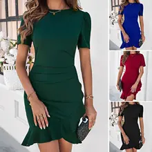 Black Floral Flutter Sleeve Dress for Women — feature 13