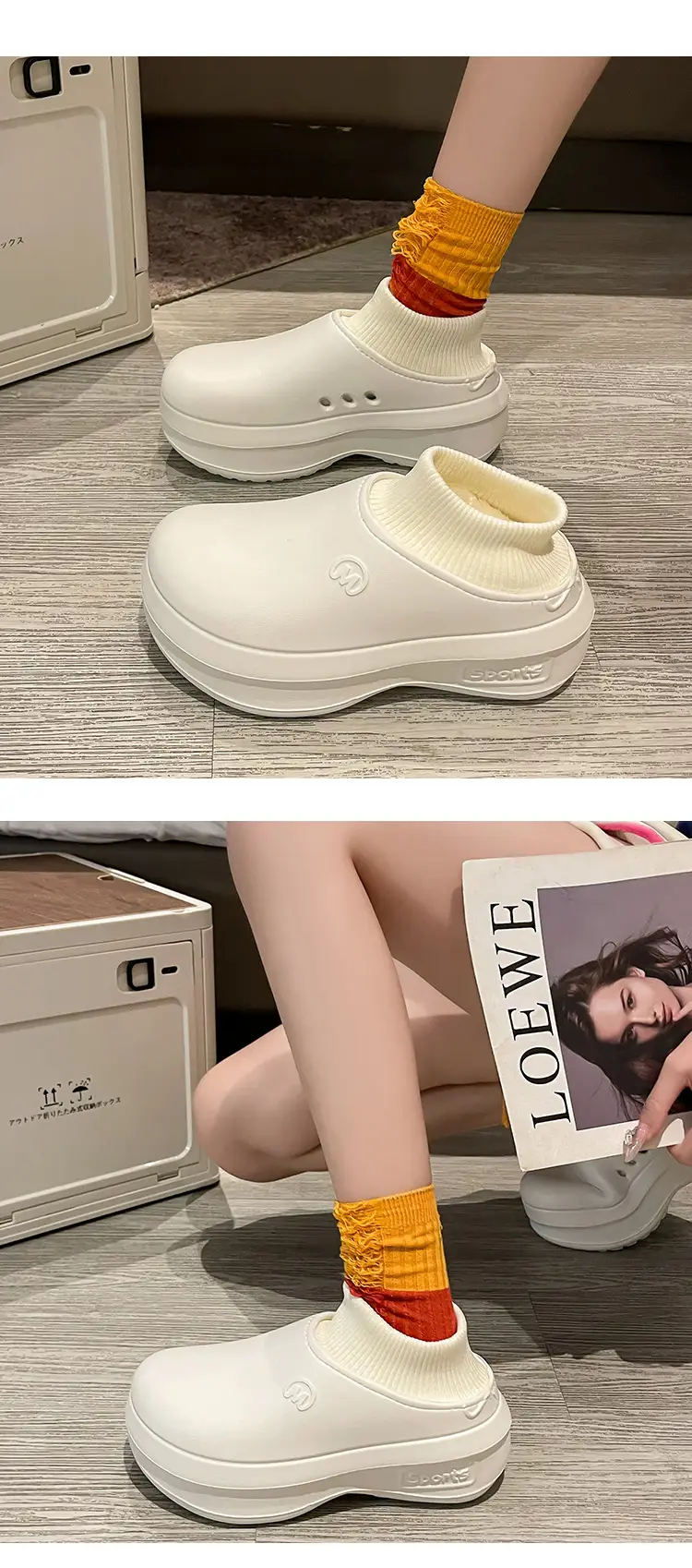 6.0 Thick-soled Heightened Waterproof New Style Cotton Slippers Women's Autumn and Winter Non-slip Home Indoor Warm Moon Shoes Soft — feature 10