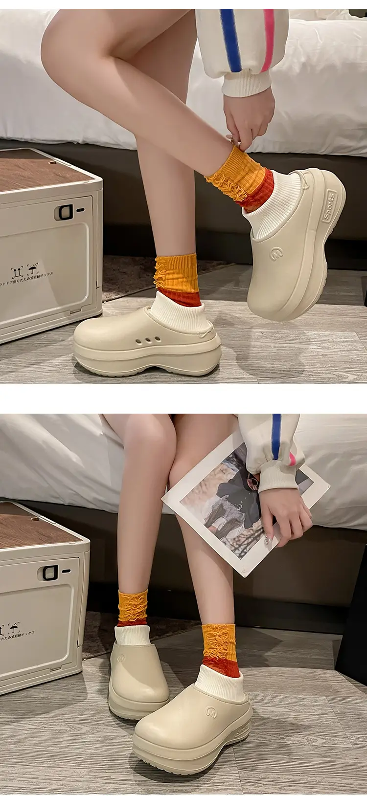 6.0 Thick-soled Heightened Waterproof New Style Cotton Slippers Women's Autumn and Winter Non-slip Home Indoor Warm Moon Shoes Soft — feature 14
