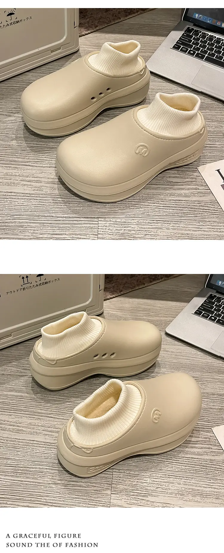 6.0 Thick-soled Heightened Waterproof New Style Cotton Slippers Women's Autumn and Winter Non-slip Home Indoor Warm Moon Shoes Soft — feature 18