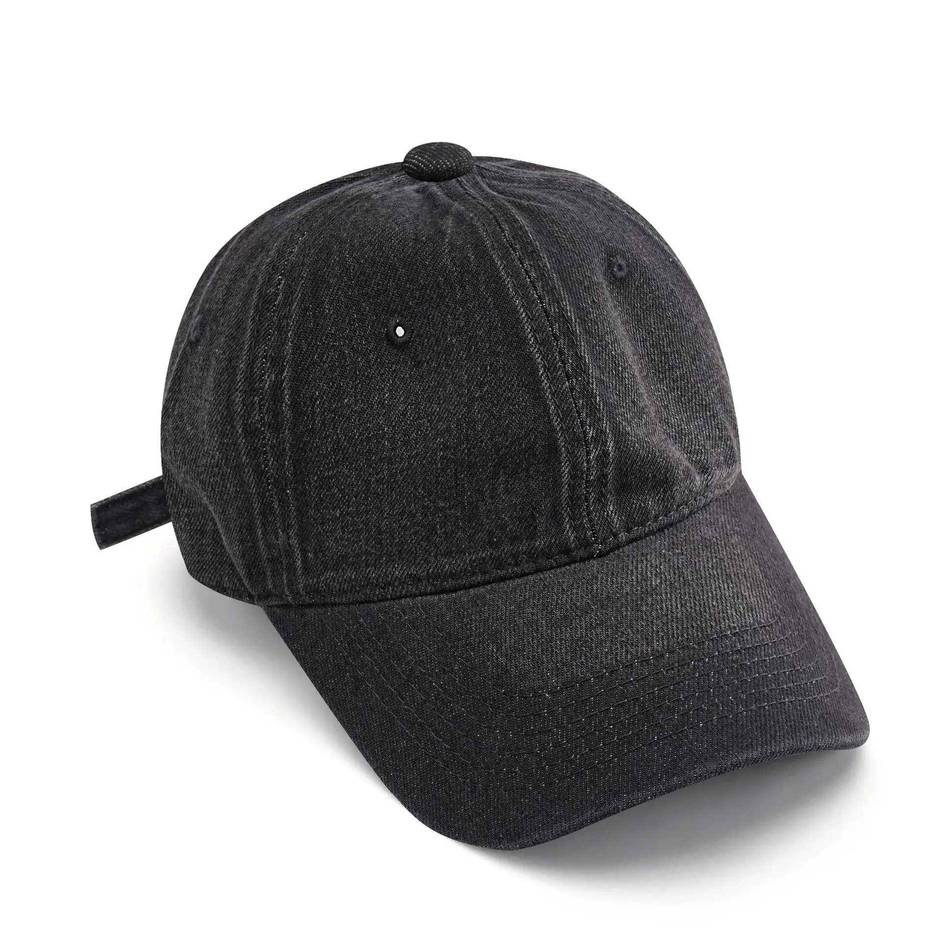 Pink Embroidered Denim Baseball Cap for Men