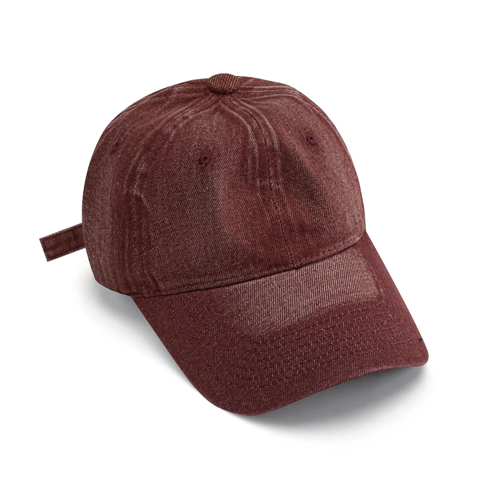 Pink Embroidered Denim Baseball Cap for Men
