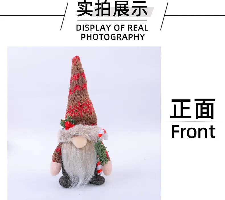 New Christmas Knitted Snowflake Pointed Hat Doll Ornaments — feature 10