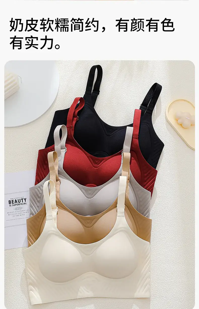 Red Jelly Strip Soft Supportive Bra Summer Lightweight — feature 15