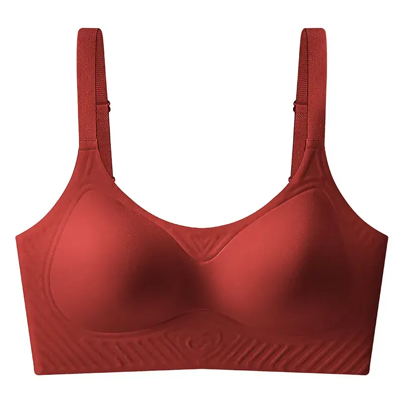Red Jelly Strip Soft Supportive Bra Summer Lightweight - Image 3