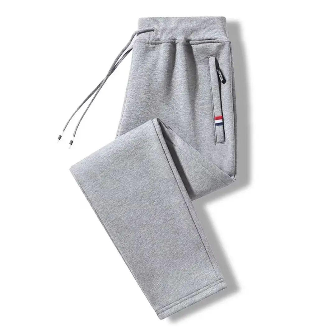 Men Fleece Lined Pants Black Grey Extra Large - Image 16