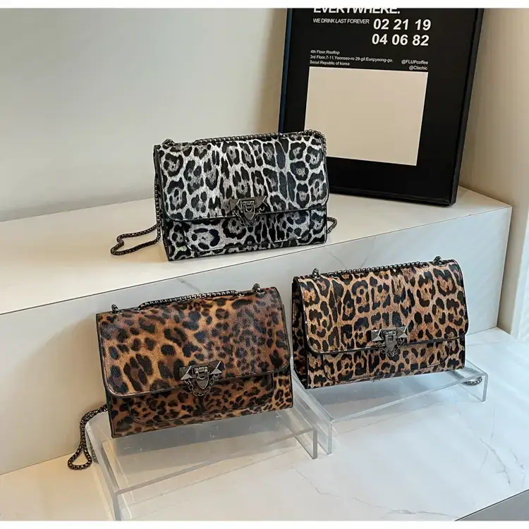 Leopard Print Chain Shoulder Bag Sweet Cool Spice Girl 2024 — feature 21
