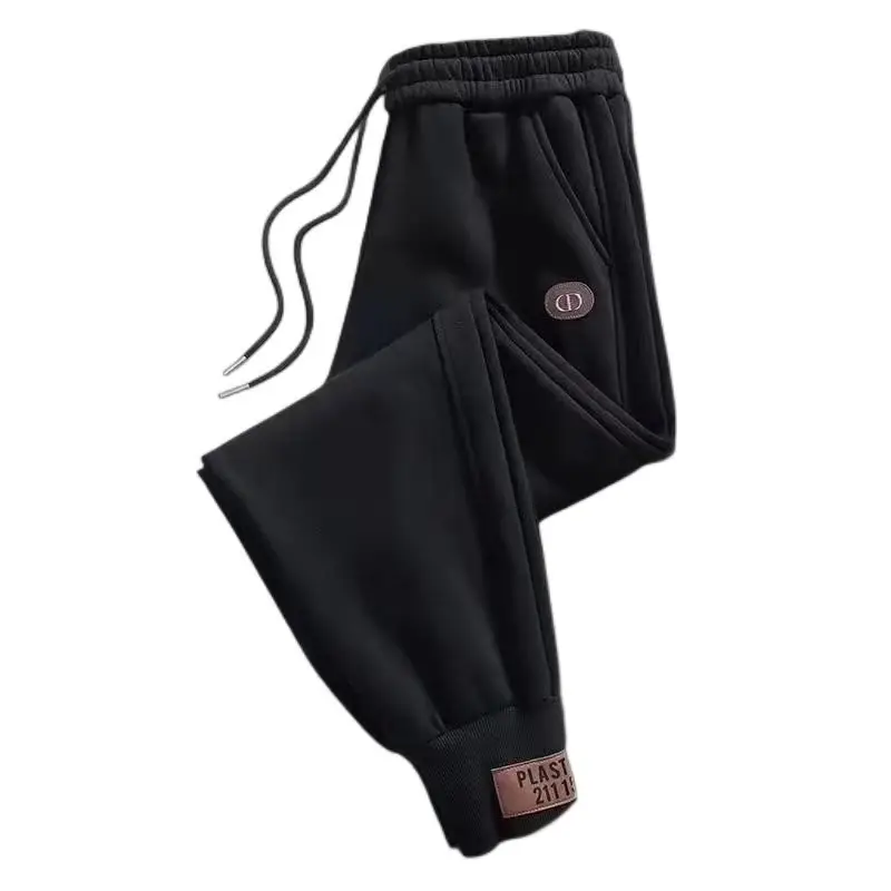 Men's Black Warm Sweatpants 2024 Loose Leg — feature 10