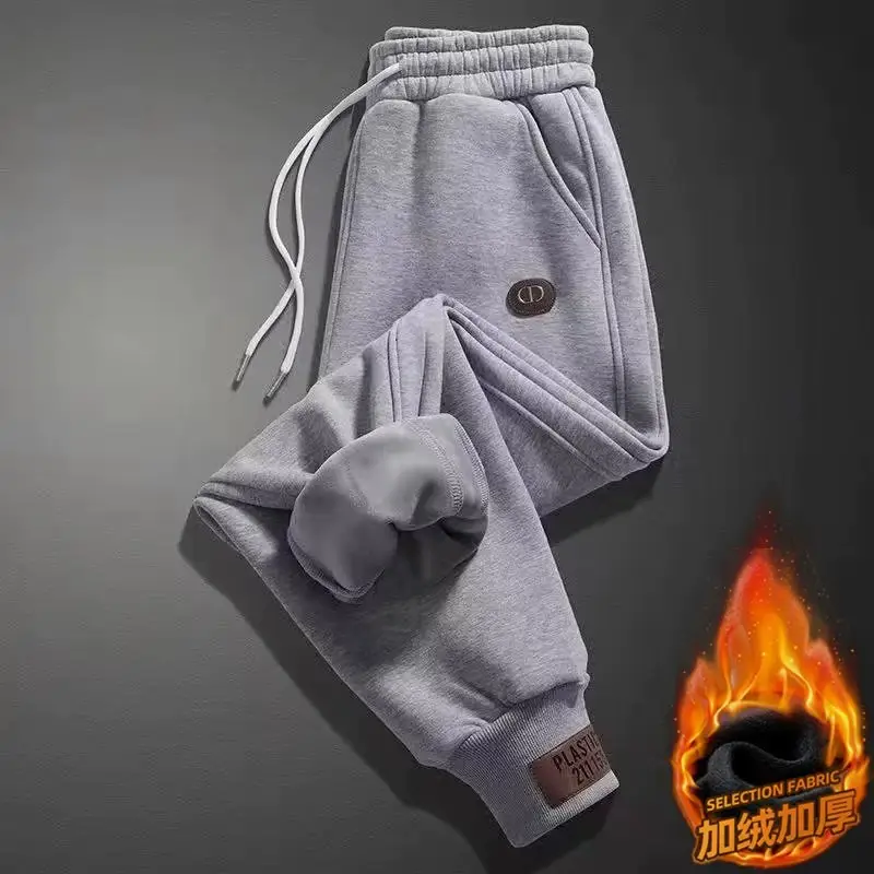 Men's Black Warm Sweatpants 2024 Loose Leg — feature 9