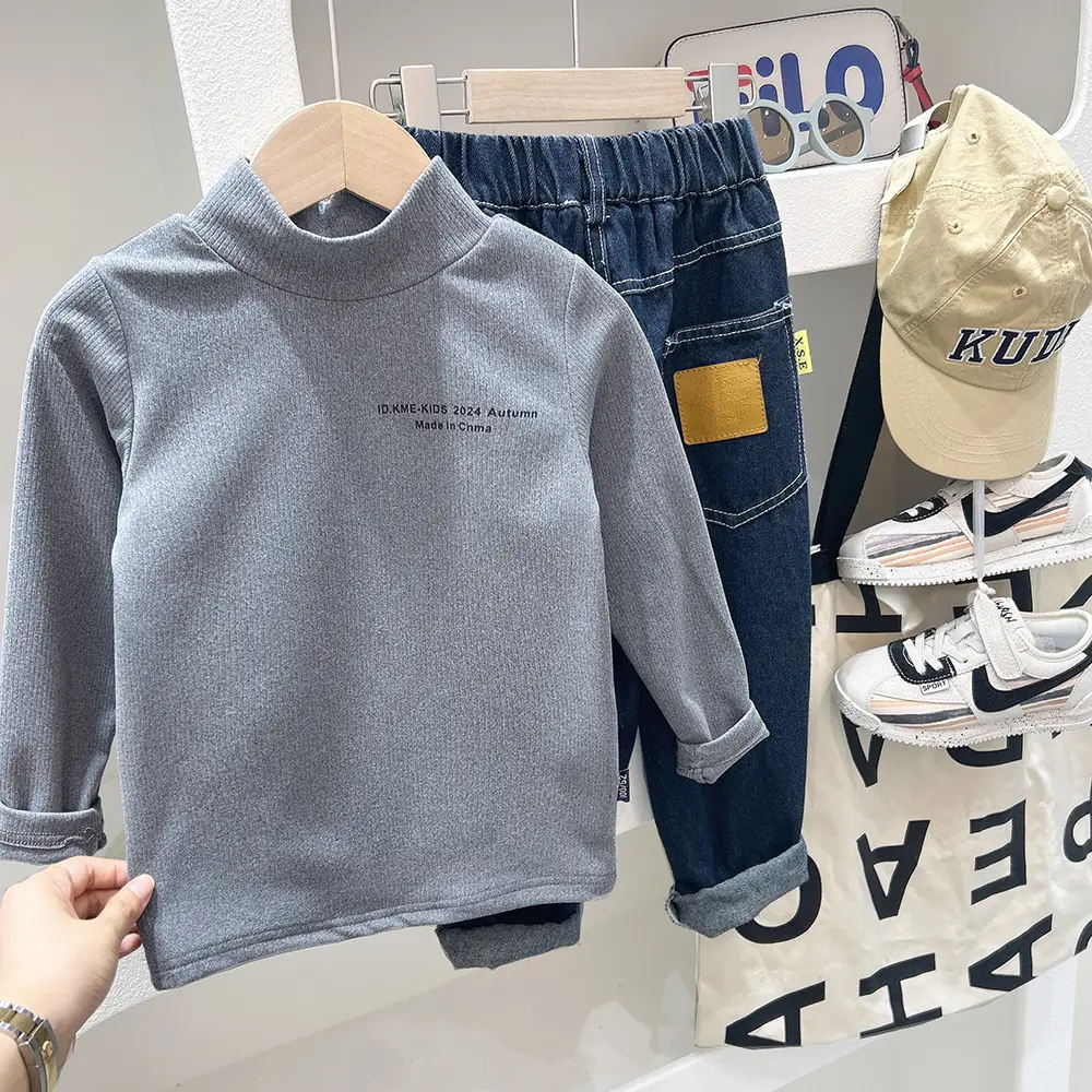 Boys White Printed Long Sleeve T-Shirt Spring Autumn 2024 - Image 3