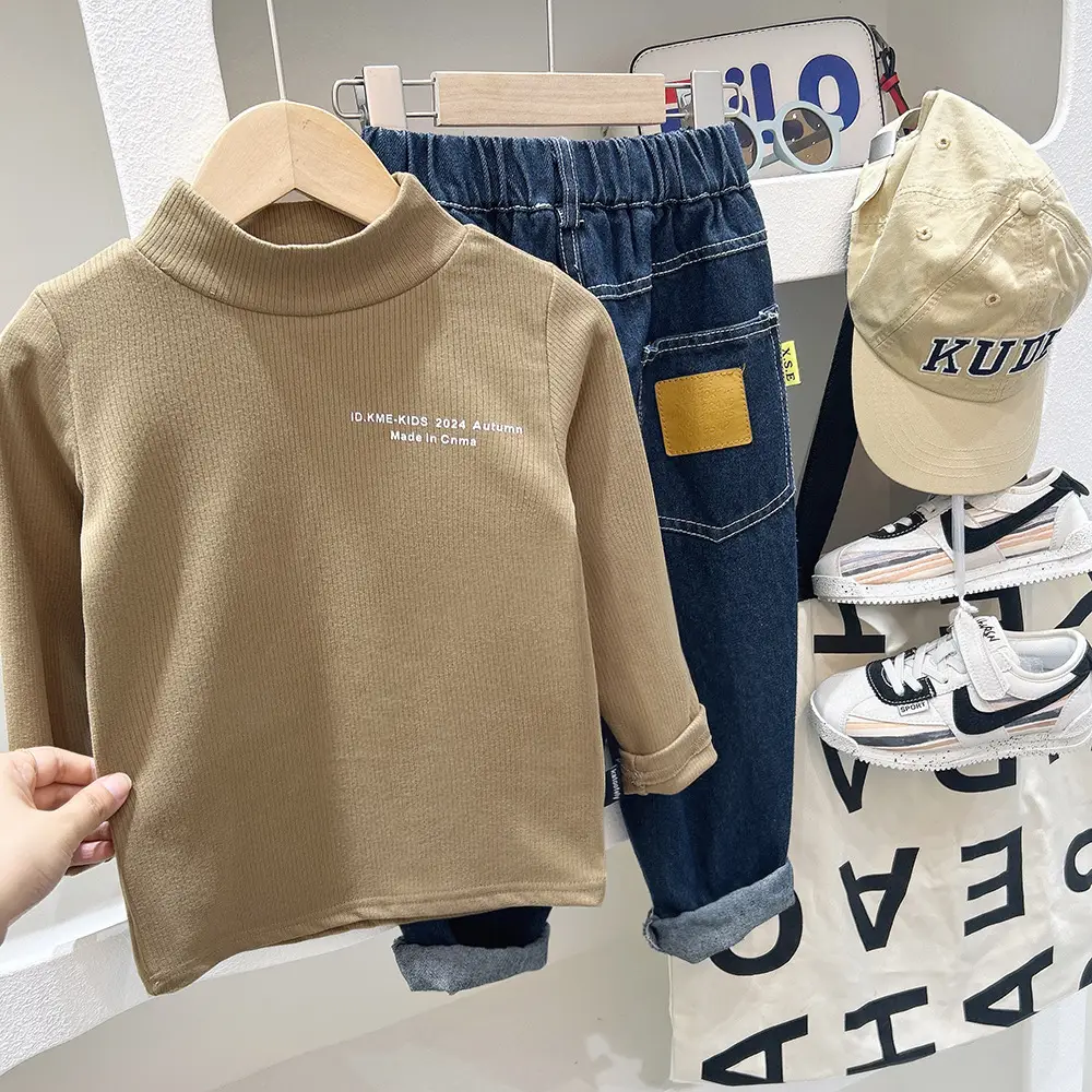 Boys White Printed Long Sleeve T-Shirt Spring Autumn 2024 — feature 4