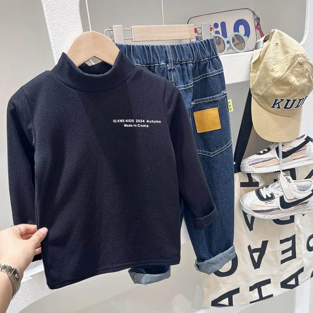 Boys White Printed Long Sleeve T-Shirt Spring Autumn 2024 — feature 5