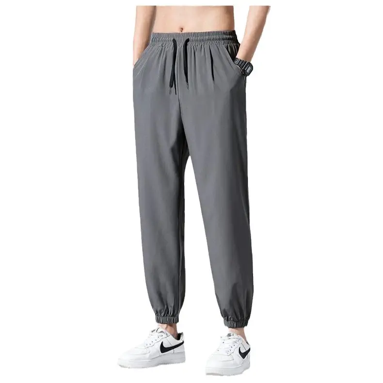 Men Ice Silk Cropped Pants Quick Dry Sports Casual - Image 8