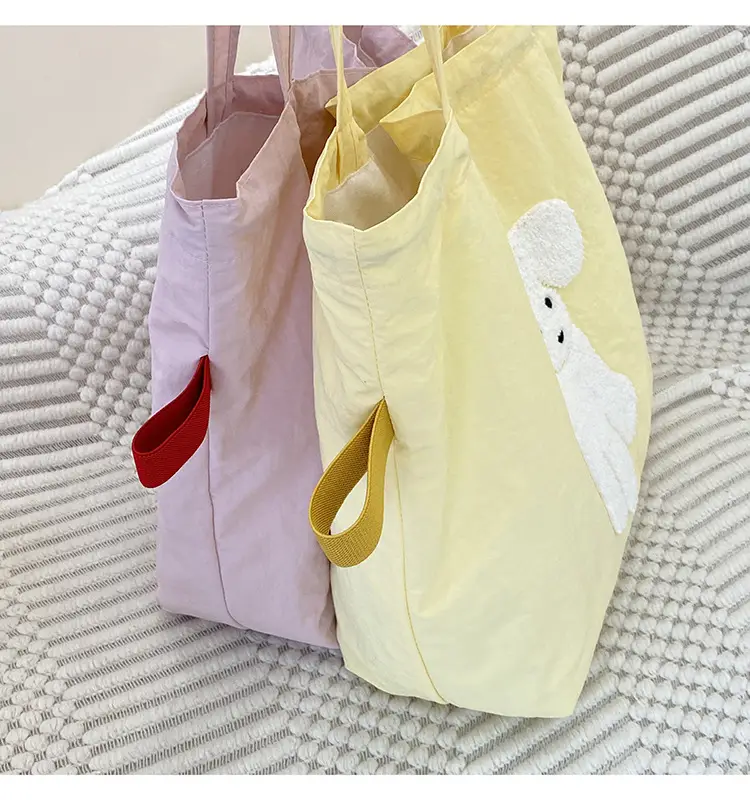 Pink Embroidered Drawstring Shoulder Bag for Girls — feature 19
