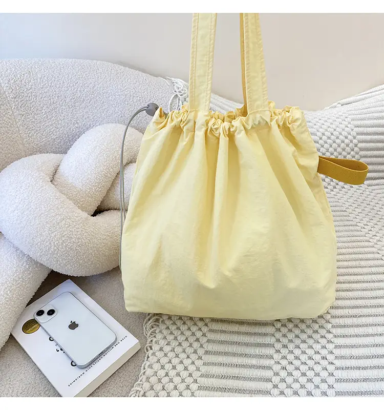 Pink Embroidered Drawstring Shoulder Bag for Girls — feature 8