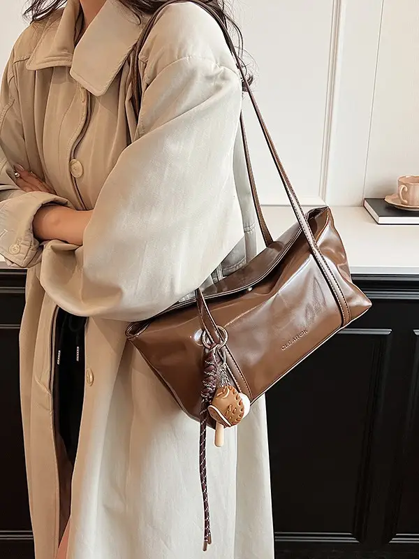 Women's Retro Brown Shoulder Bag 2024 New Arrival - Image 12
