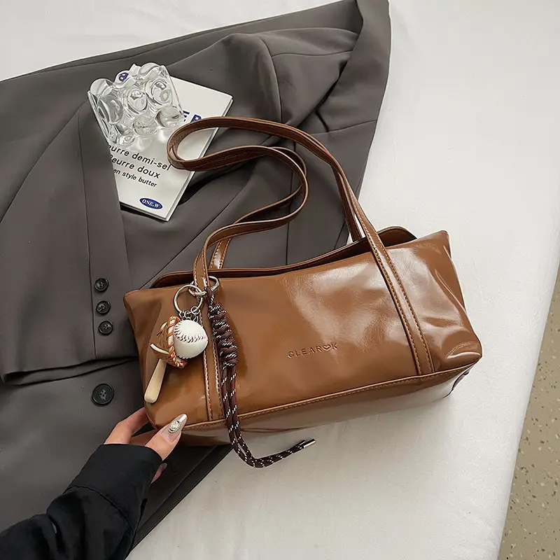 Women's Retro Brown Shoulder Bag 2024 New Arrival - Image 3