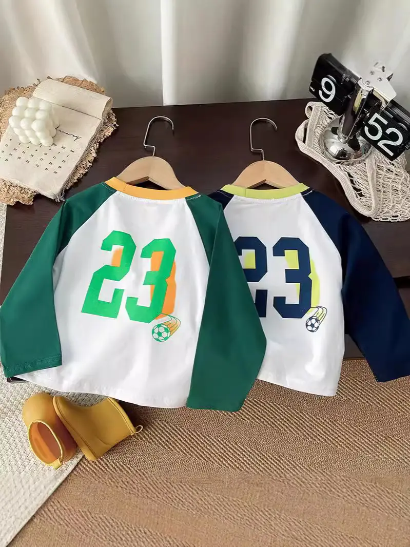 Boys Cotton Long Sleeve T-Shirt Panda Print Spring Autumn - Image 6