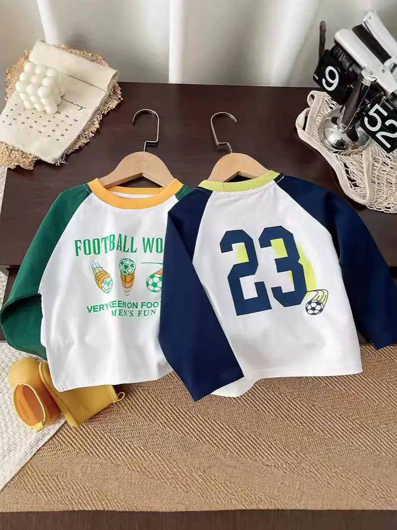 Boys Cotton Long Sleeve T-Shirt Panda Print Spring Autumn - Image 7