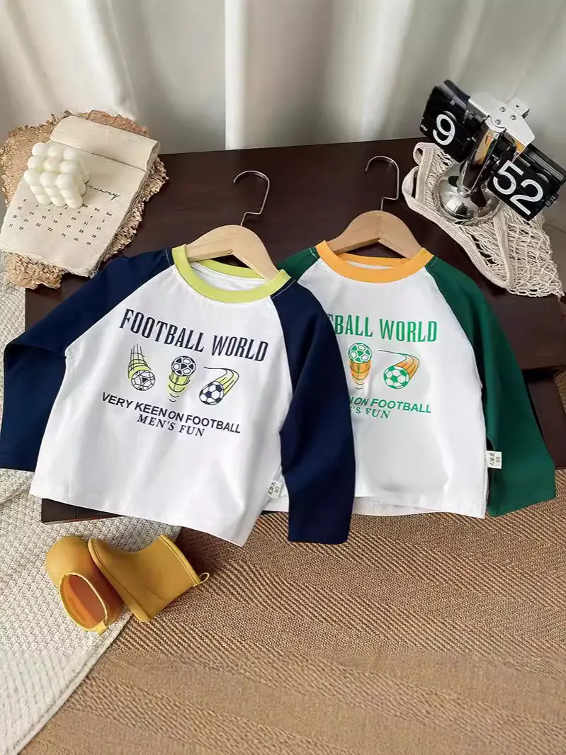 Boys Cotton Long Sleeve T-Shirt Panda Print Spring Autumn - Image 8