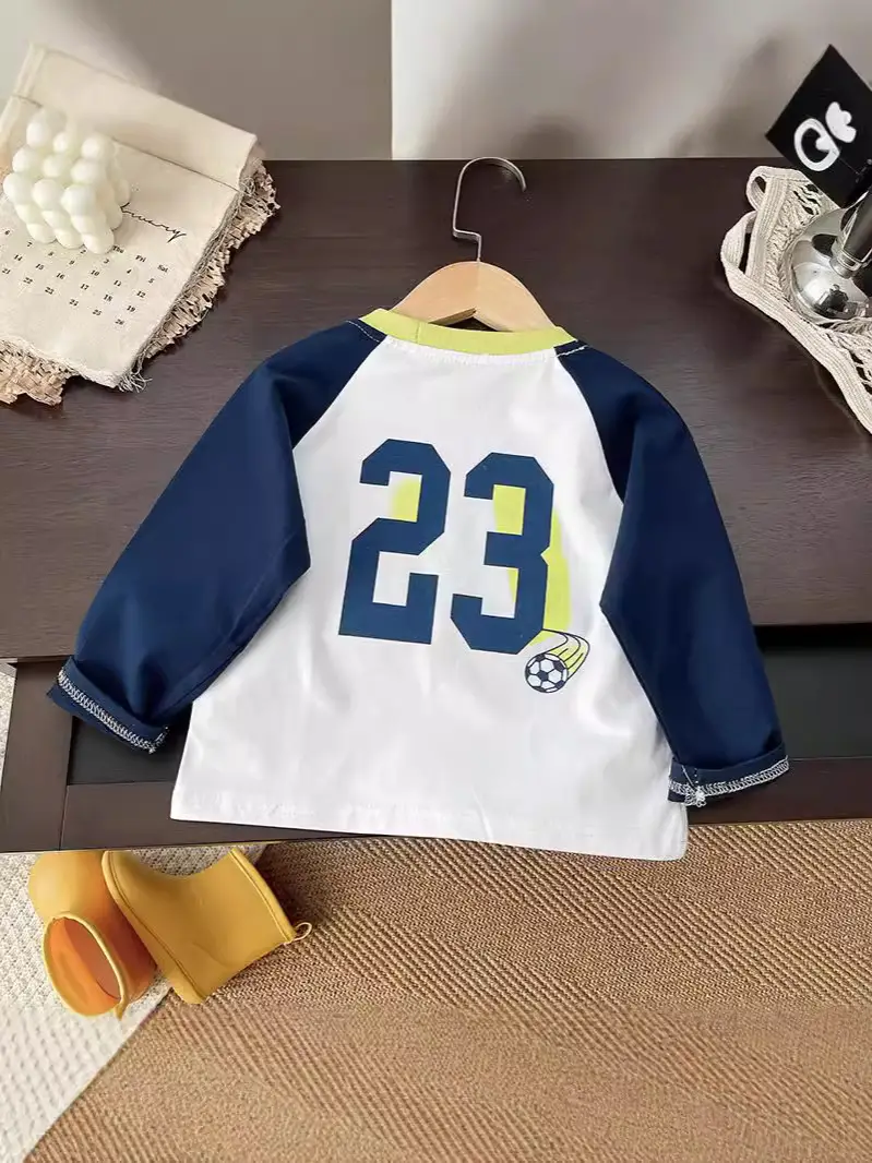 Boys Cotton Long Sleeve T-Shirt Panda Print Spring Autumn - Image 9