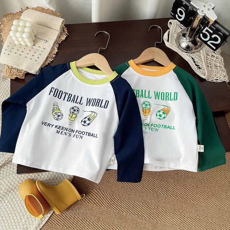 Boys Cotton Long Sleeve T-Shirt Panda Print Spring Autumn — feature 1