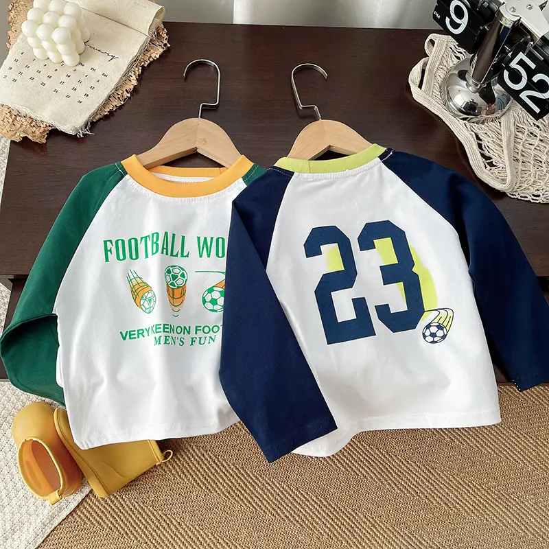 Boys Cotton Long Sleeve T-Shirt Panda Print Spring Autumn — feature 2