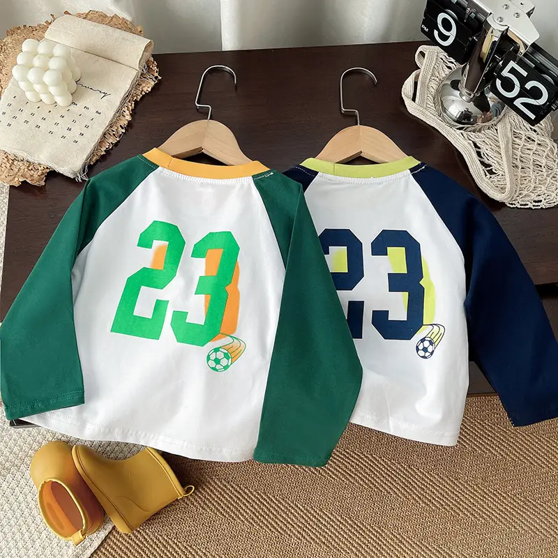 Boys Cotton Long Sleeve T-Shirt Panda Print Spring Autumn — feature 3
