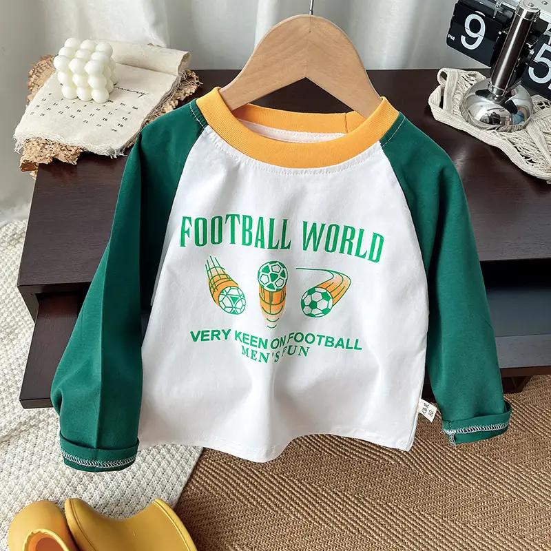Boys Cotton Long Sleeve T-Shirt Panda Print Spring Autumn — feature 4