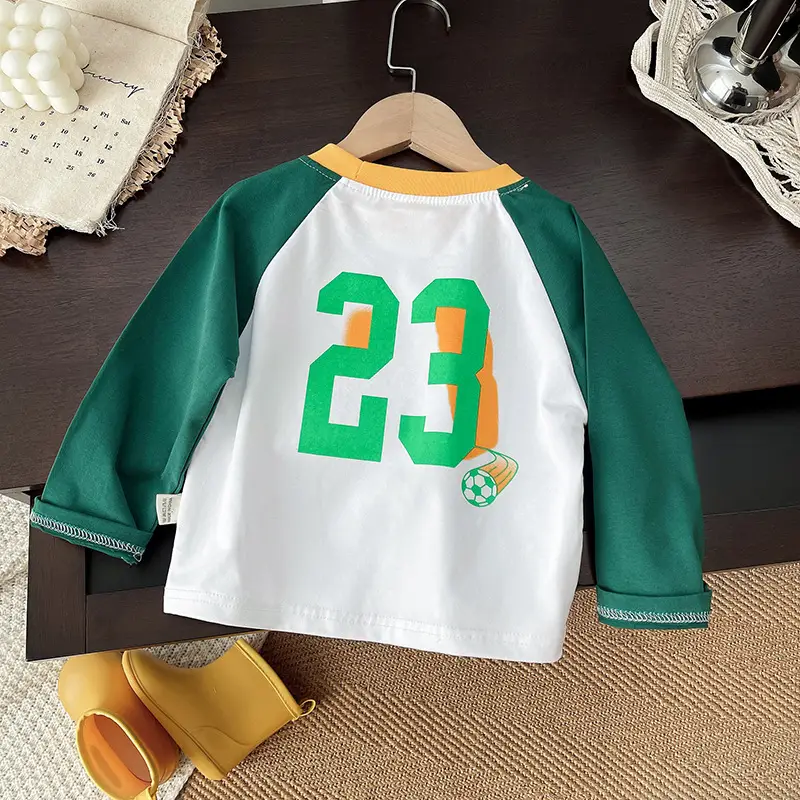 Boys Cotton Long Sleeve T-Shirt Panda Print Spring Autumn — feature 5