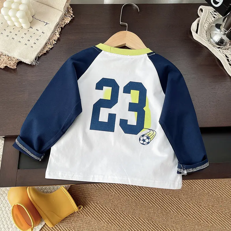 Boys Cotton Long Sleeve T-Shirt Panda Print Spring Autumn — feature 7
