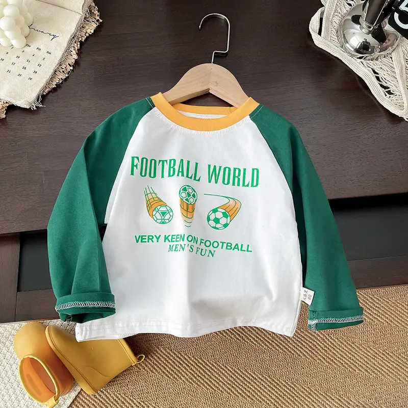 Boys Cotton Long Sleeve T-Shirt Panda Print Spring Autumn - Image 2