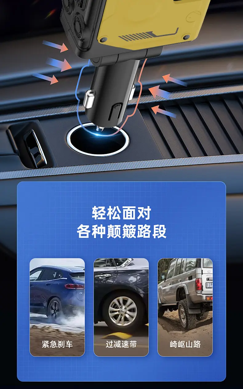 Mecha Car Charger 120W Super Fast Charging Yellow — feature 10