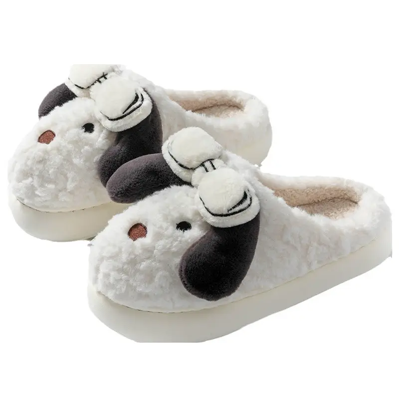 Cotton Slippers with Thick Bottom and Feeling of Shit for Men's Household Indoor Warm Non-slip Cartoon Cotton Slippers for Winter Household Maomao Slippers for Women - Image 10
