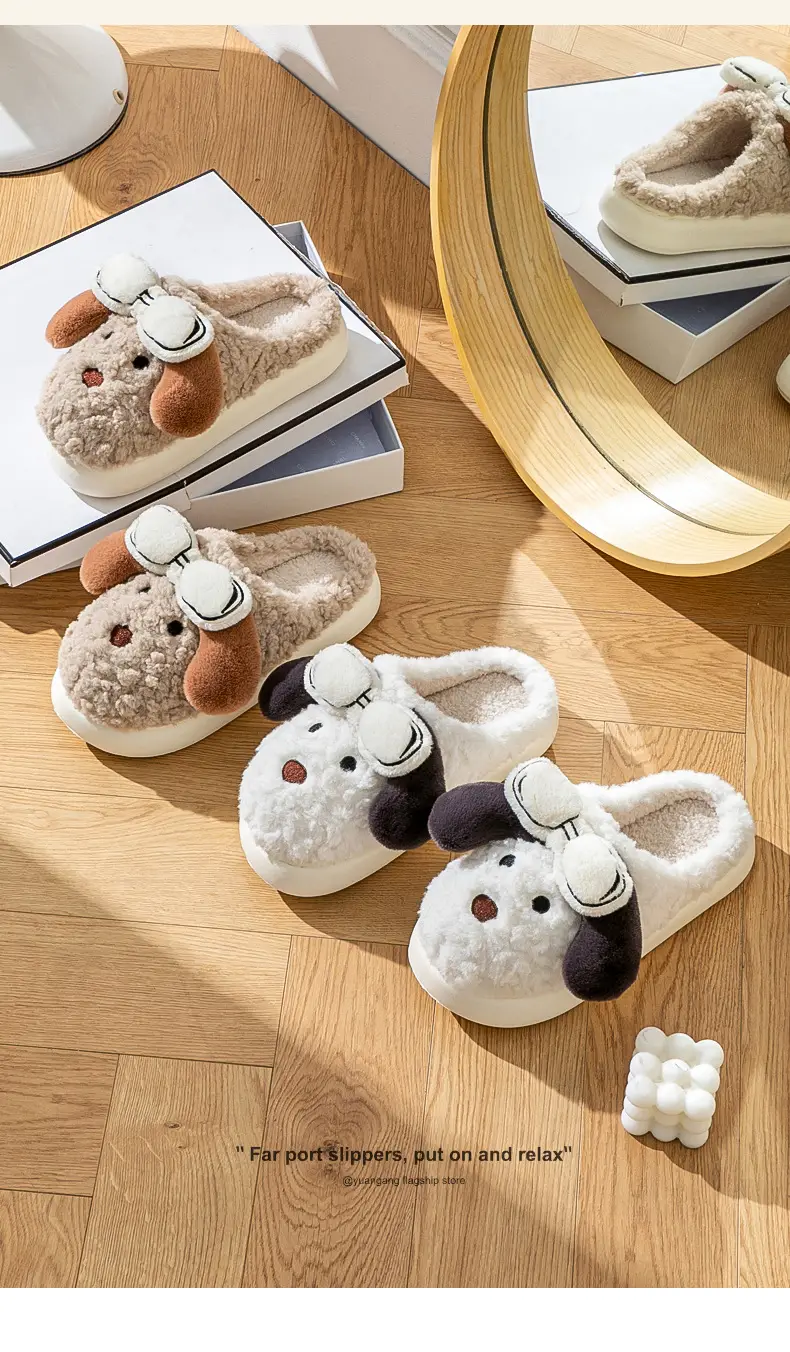 Cotton Slippers with Thick Bottom and Feeling of Shit for Men's Household Indoor Warm Non-slip Cartoon Cotton Slippers for Winter Household Maomao Slippers for Women — feature 13