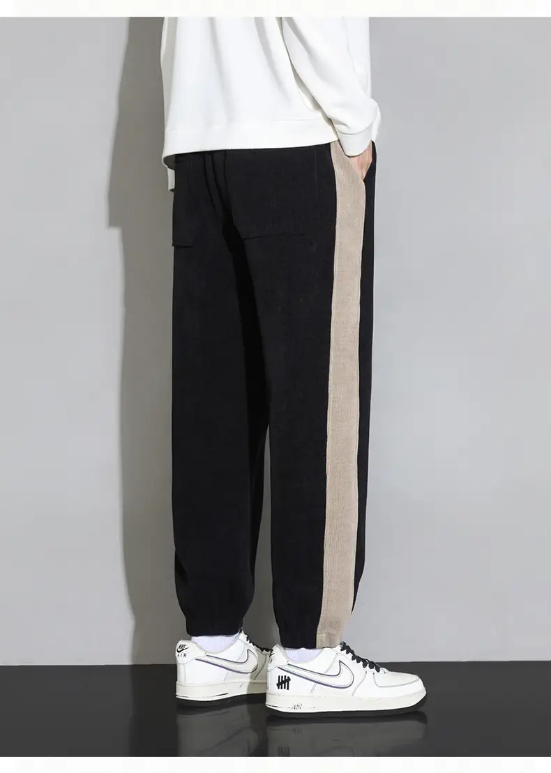 Plus Size Explosions Corduroy Pants Spring Autumn Loose Leg Sports Casual Pants Hong Kong-style All-match Leg Sports Pants — feature 22