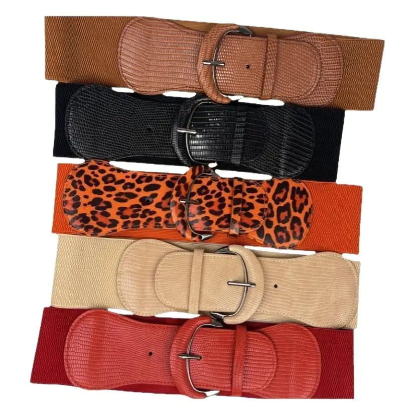 Black Ribbed Waist Belt for Women - Image 10
