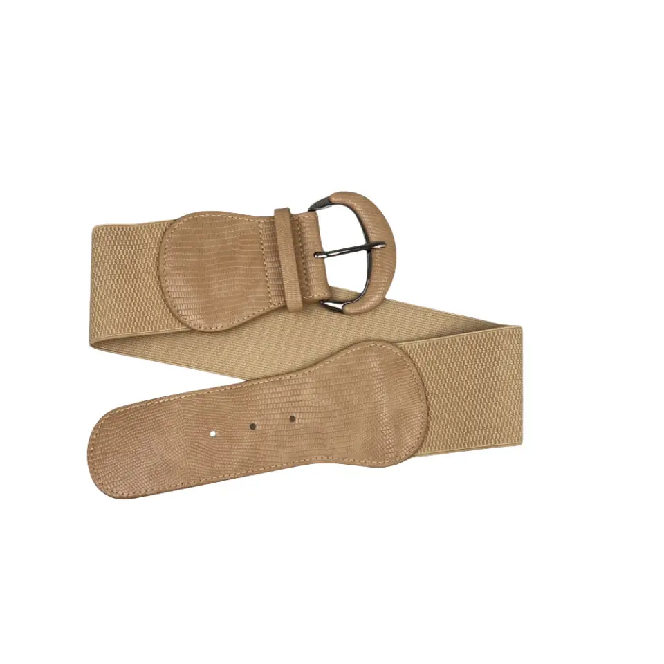 Black Ribbed Waist Belt for Women — feature 1