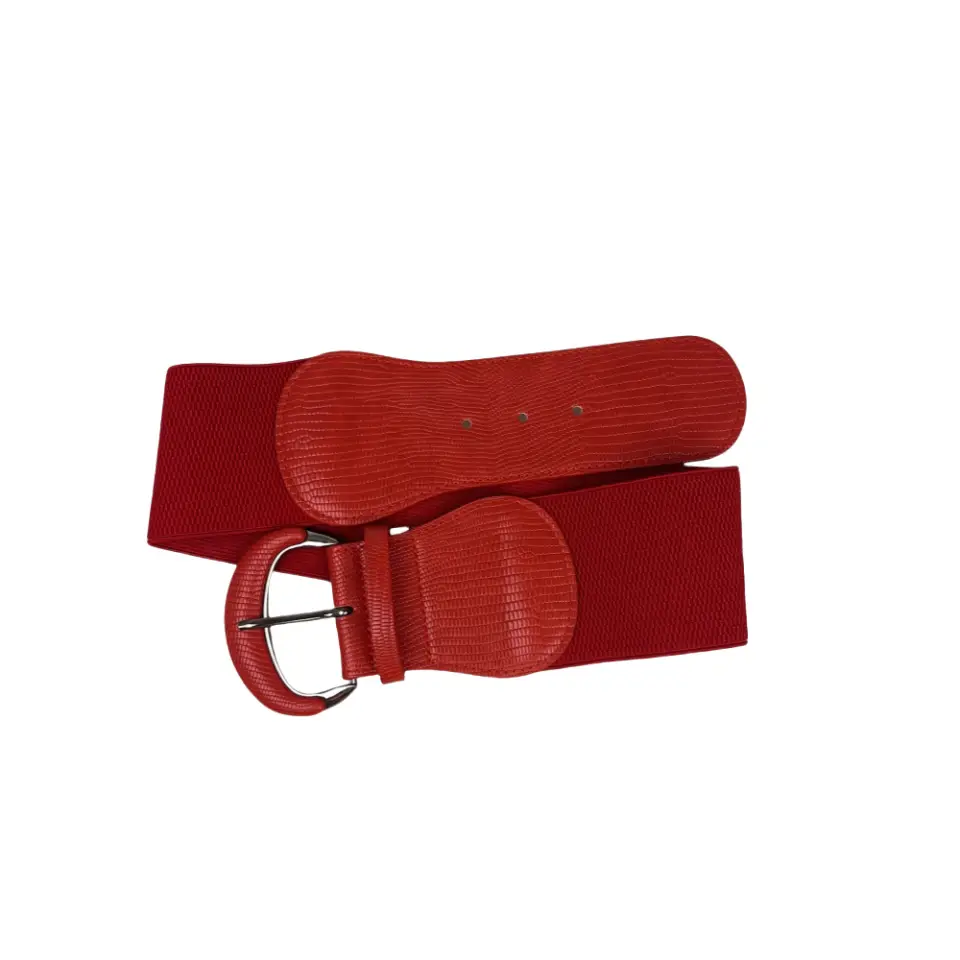Black Ribbed Waist Belt for Women - Image 4