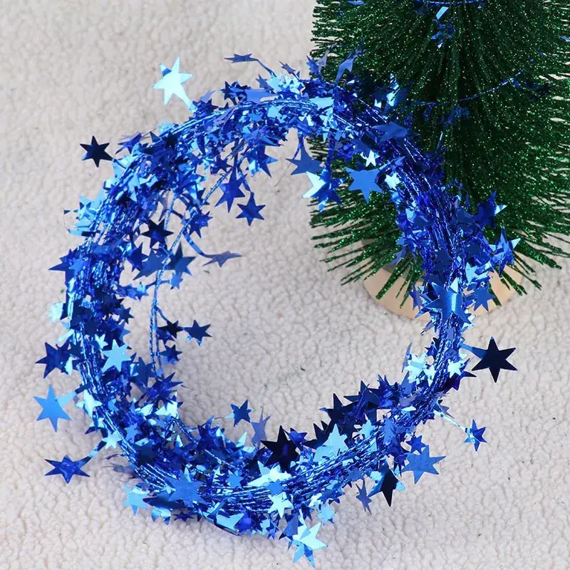 Christmas Tree Decor with Stars, Stars, and Pinecones