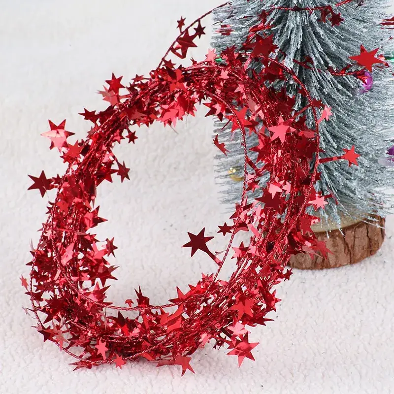 Christmas Tree Decor with Stars, Stars, and Pinecones